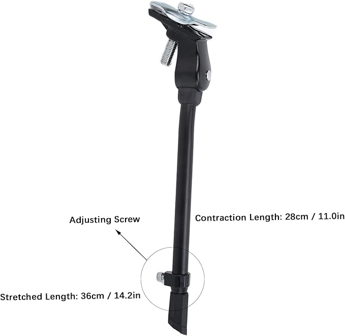 Adjustable Bike Kickstand, Aluminum Alloy Center Mount Bicycle Kickstands for 24‑27 Inch Road Mountain Bikes