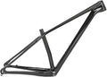 27.5er 29er Carbon Fibre Mountain Bike Frame 15/17/19in Disc Brake Bike Frame XC Cyclocross Hardtail Frame 12 * 142mm Thru-Axle Mens Womens Bikes Frame(Glossy Black,29 * 17")