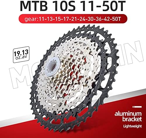 VG SPORTS 8/9/10/11/12 Speed Ultra-Light Bike Cassette for Mountain Bike 11-40T/11-42T/11-46T/11-50T/11-52T MTB Cassette Lightweight Aluminum Bracket Cassette