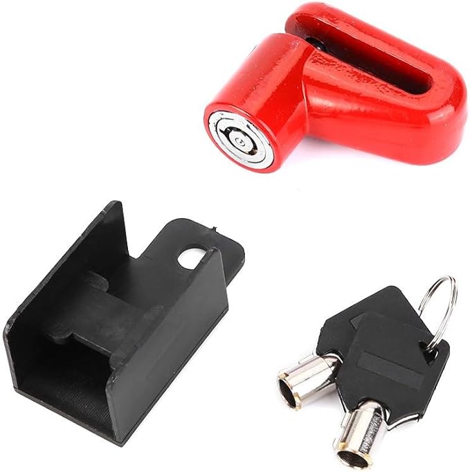 Bike Disc Brake Lock, Motorcycle Wheel Lock Brake Lock Security Brake Padlock Anti Theft Waterproof for Adult Mountain Road Motorbike Scooter Sportbike Racing Cycling with Mounting Bracket Two Keys