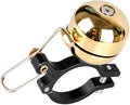 Vintage Bike Bell Loud Mini Metal Bicycle Bell Accessories for Mountain and Road Cycling, Bright Gold Single Piece for Adult Riders