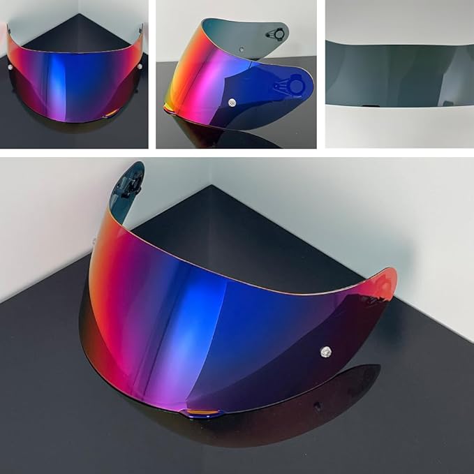Helmet Visor Replacement,Motorcycle Helmet Face Shield for ILM 902,902L,902BT (Revo Rose Red-Day Use Only)