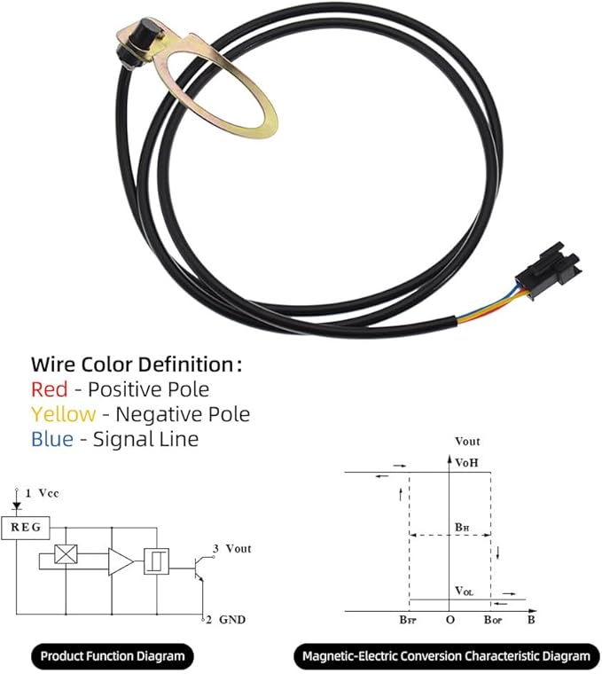 Electric Bike Power Pedal Assist Sensor E-Bike PAS System Assistant Sensor Speed Sensor