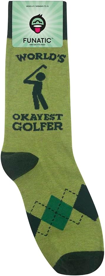 FUNATIC Funny Outdoor Themed Socks for Men Women - Novelty Gifts For Golfing, Fishing, Hunting, Bigfoot, Pickleball, and More