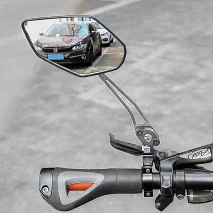 Bicycle Mirrors for Handlebars 2 Pack - Essential Rearview Mirror Set for Electric Bikes, Mirrycle Bike Mirror(Silvery)