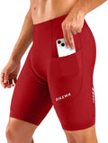 Bikewa Men's Cycling Shorts 7" 4D Padded Bike Shorts for Men Road Biking Bicycle Riding Cycle Biker Phone Pockets