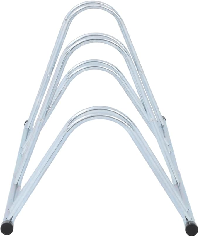 Galvanized Steel Floor Freestanding Bicycle Stand for 4 Bikes, 4 Bikes Floor Bike Stand, Bike Floor Parking Rack for Indoor & Outdoor Garage Storage,-866