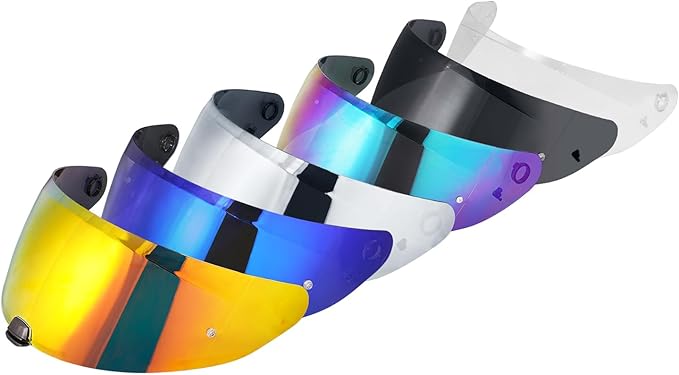 Hj-31 Motorcycle Helmet Visor,Shield Replacement Visor for i10 /i70,Motorcycle Visors,Motorcycle Helmet Visor Accessories(Chrome Red)