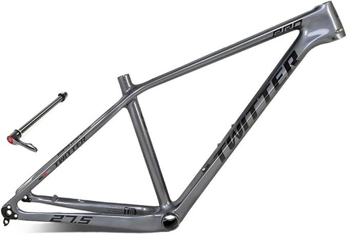 Carbon Mountain Bike Frame 27.5er 29er Hardtail Bike Frame XC/AM 15''/17''/19'' Disc Brake Bike Frame Thru Axle 12x142/148mm Internal Routing(Dark Gray,29 * 15'')