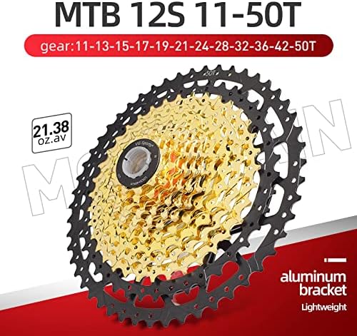 VG SPORTS 8/9/10/11/12 Speed Ultra-Light Bike Cassette for Mountain Bike 11-40T/11-42T/11-46T/11-50T/11-52T MTB Cassette Lightweight Aluminum Bracket Cassette