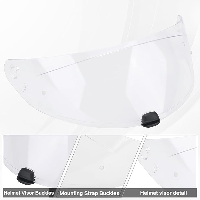 HJ-31 Shield Replacement Visor Fit for HJC i10 i70, Tinted Motorcycle Helmet Visor Motorcycle Helmet Accessories (Clear)