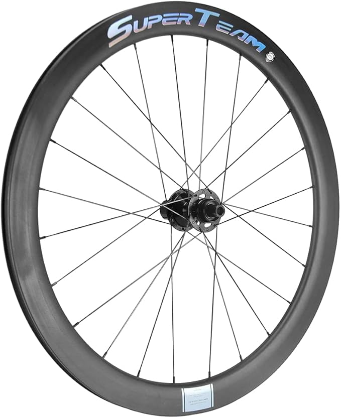 Superteam Carbon Disc Brake Wheelset 700c 50/25mm Paint-Free Wheel Tubeless Road Bike