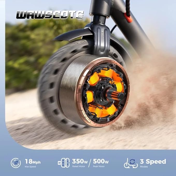 Electric Scooters - Electric Scooter for Adults, 500W Peak Motor, 18 Max MPH, 21 Miles Range, APP Control, Lightweight Foldable E-Scooter
