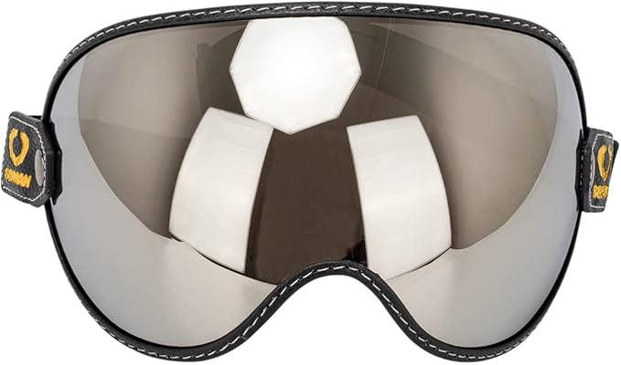 Retro Motorcycle Helmet Shield Bubble Visor, PC Goggles Lens Replacement Universal for 3/4 Open Face Full Helmet Bell Moto-3 (Silver)