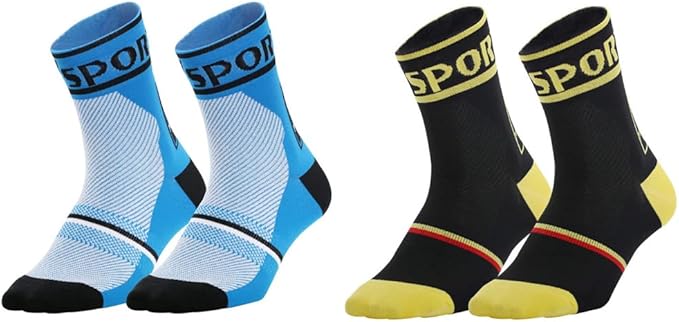 Cycling Socks Pro Mens Womens Riding Socks Bicycle Bike Sport Ankle Athletic Socks XC MTB BMX Black White Pink Blue Green