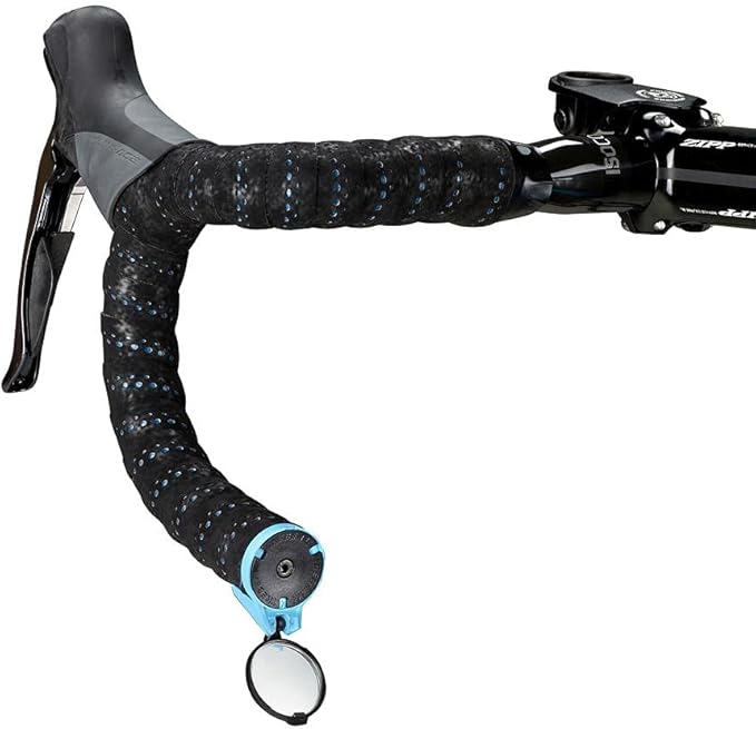 THE BEAM - CORKY DROP Bike Mirror - Folding Rear-view Handlebar Mirror - Convex Lens with 360-degree Rotation, Black
