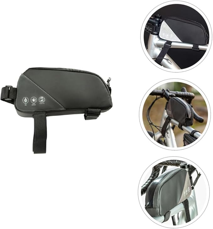 Milisten Waterproof Bike Frame Bag Reflective Cycling Top Tube Storage Pouch for Mountain and Road Bicycles Sturdy Bicycle Accessories for Easy Access to Phones and Essentials