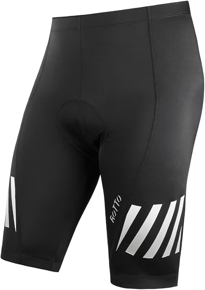 ROTTO Men's Cycling Shorts Padded Bike Shorts with Sponge & Gel Padding for Road & MTB Biking