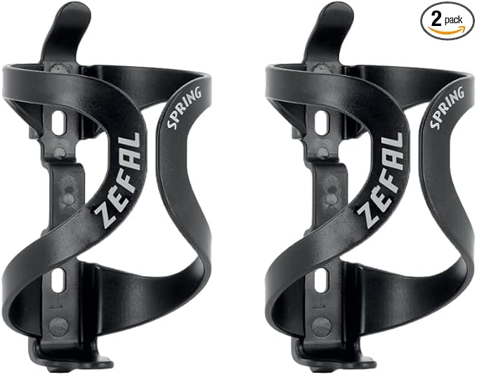 ZEFAL Pack Spring Black - Double Pack Bottle Cage for Your Frame - Lightweight and Durable Bicycle Bottle Cage for Road Bike and Mountain Bike - Black