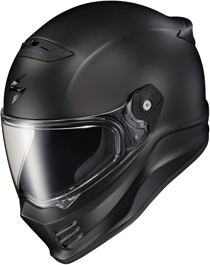 ScorpionEXO Covert FX Full Face Adult Motorcycle Helmet Street Fighter Style - Bluetooth Ready Speaker Pockets DOT ECE Solid (Matte Black - 3X-Large)
