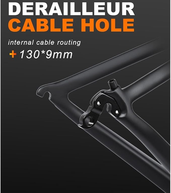 TUJISEK Carbon Fiber 700C Road Bikes Frame 49/52/54/56/58CM Frameset with Fork + Seatposts + Headset Disc Brake QR 130 * 9MM Routing Internal Windbreaker