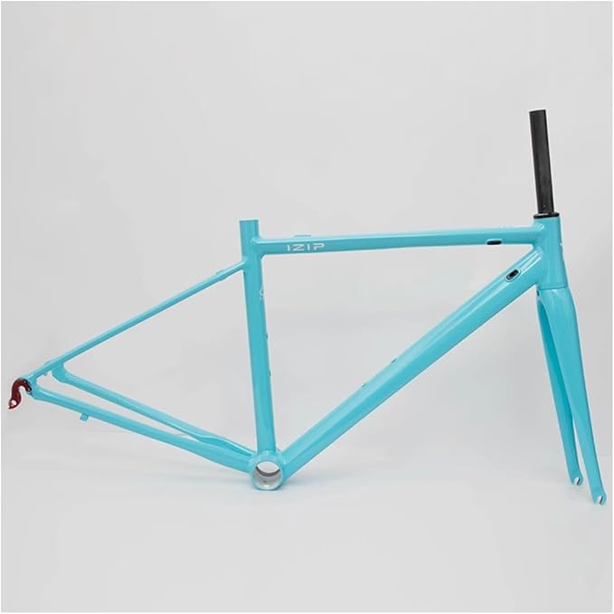 43CM 45CM 47CM 50CM 53CM Road Bike Frameset 700C Aluminum Alloy Quick Release Frame 100/130mm C Brake BSA BB68 Climbing Bike Frame with Carbon Fiber Fork(Blue,45cm)