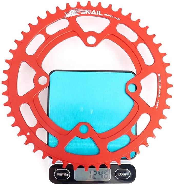 FOMTOR 104 BCD Chainring (30-52T) 7-12 Speed Compatible CNC 7075 Aluminum Narrow Wide Tooth Round Oval Chainrings for MTB/Road Bike Ebike Chainwheel Black/Red