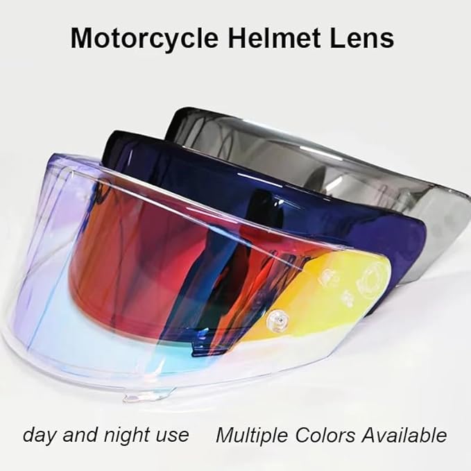 Motorcycle Helmet Visor Replacement Shield for KYT NFR NX NZ, Helmet Face Wind Shield Visor Lens, Motorbike Helmet Visor Sun Protection Anti-Fog Accessories,B Blue