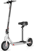 Electric Scooter for Adults - 19/22MPH & 15/22Mile Range, 8.5"/10" Solid Tires Folding Commuter E-Scooter with Dual Suspension, App Control & Dual Brake System, with Seat