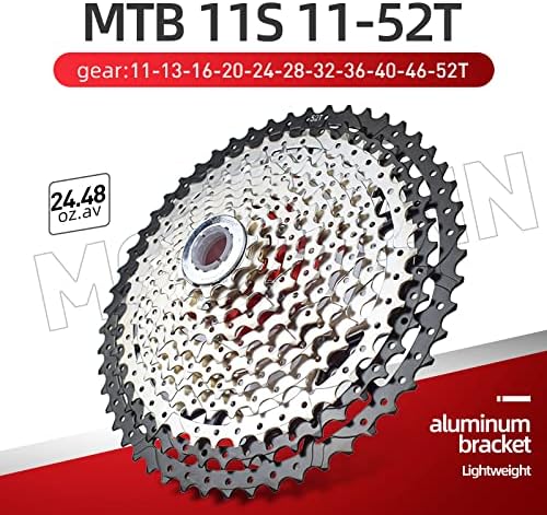 VG SPORTS 8/9/10/11/12 Speed Ultra-Light Bike Cassette for Mountain Bike 11-40T/11-42T/11-46T/11-50T/11-52T MTB Cassette Lightweight Aluminum Bracket Cassette