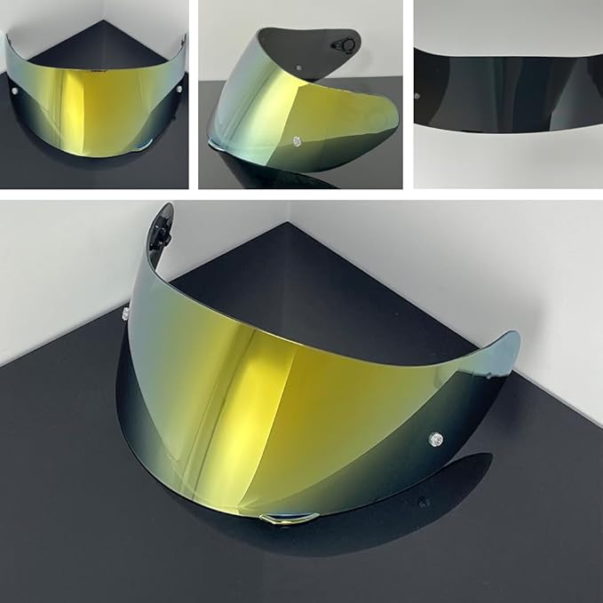 Helmet Visor Replacement,Motorcycle Helmet Face Shield for ILM 902,902L,902BT (Gold-Day Use Only)