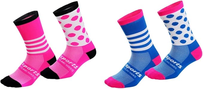 Cycling Socks Pro Mens Womens Riding Socks Bicycle Bike Sport Ankle Athletic Socks XC MTB BMX Black Pink Blue Green Orange