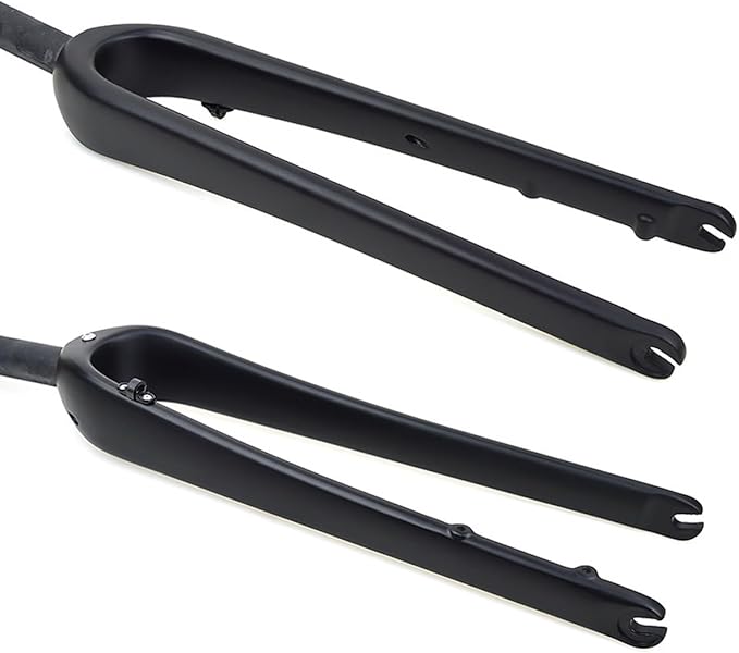 Gravel Bikes Rigid Fork 700C Road Bikes Fork Full Carbon Fiber Disc Brake Front Fork 1-1/8" Straight/Tapered Tube Hard Fork Quick Release 9 * 100mm(Straight)