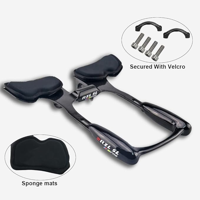 Clip On Aero Bars road bike RXL SL Adjustable TT Rest Handlebar Bicycle Aero Bars TT Handlebar Extender Road Bike Triathlon Aerobar Triathlon Racing Bike Handlebars 255mm 3K glossy