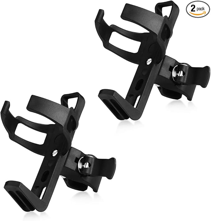 Accmor 2 Pack Bike Water Bottle Holders No Screws, Universal Bike Cup Holder, 360 Degree Rotatable Bike Water Bottle Cage, Water Bottle Holders for Kids Bike Adult Bike