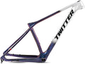Carbon Bike Frame 27.5er 29er Hardtail Mountain Bike Frame 15'' 17'' 19'' XC Disc Brake Frame Thru Axle 12 * 142mm Internal Routing(Silver,19'')