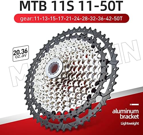 VG SPORTS 8/9/10/11/12 Speed Ultra-Light Bike Cassette for Mountain Bike 11-40T/11-42T/11-46T/11-50T/11-52T MTB Cassette Lightweight Aluminum Bracket Cassette