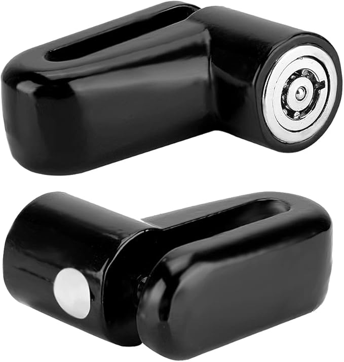 Heavy Duty Motorcycle Disc Lock, AntiTheft Pin Brake Wheel Security Lock with Alarm, Durable Bike Protection for Motorcycles & Scooters, Loud 110dB Alarm for Theft (Black)