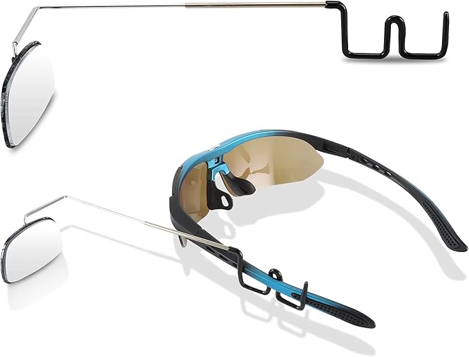 Accmor 2pcs Bike Eyeglass Mirror, 360 Degree Adjustable Bicycle Cycling Rear View Wide Angle Mirror, Riding Accessories