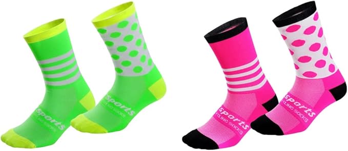 Cycling Socks Pro Mens Womens Riding Socks Bicycle Bike Sport Ankle Athletic Socks XC MTB BMX Black Pink Blue Green Orange