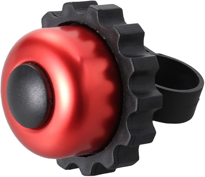 HEMOTON 3pcs Red Rotating Loud Bike Bell Horn for Bicycle Handlebar Accessories, Vintage Cycling Bell Suitable and Adults Outdoor Riding