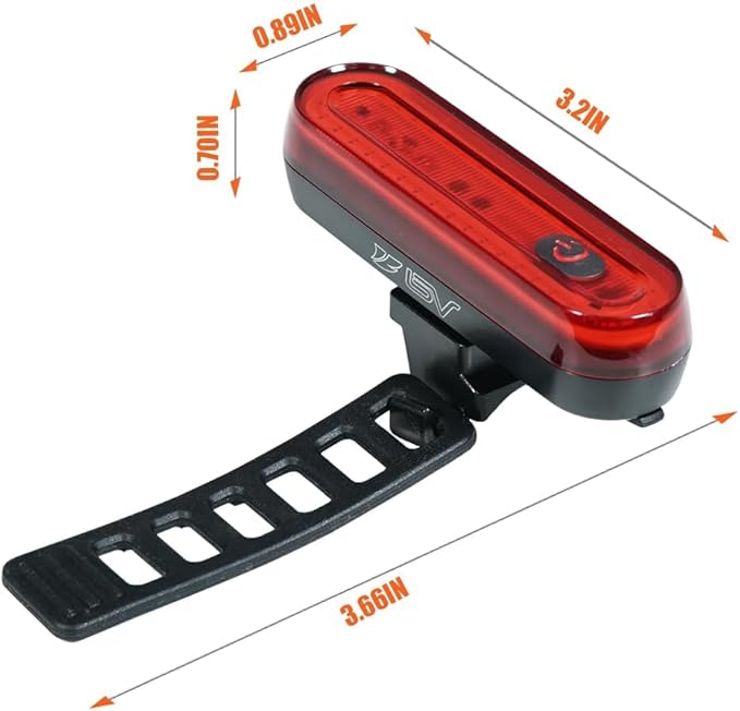 BV Bike Lights for Night Riding LED Bike Tail Light - Bicycle Light Battery-Powered/Rechargeable - Rear Bike Light Weather Resistant - Visible Up to 1500ft Bicycle Tail Light LED Bike Light