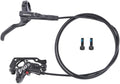 FukkeR 4-Piston Mountain Bikes Brakes Kit Right Rear 1400mm Mountain Bikes Aluminum Hydraulic Disc Brake Fit 160mm Rotor with Calipers PM/is Adapter for BMX XC Trail