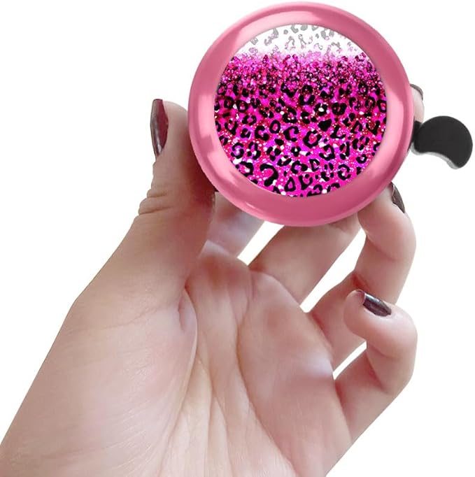 WIRESTER Pink Aluminum Round Bike Bell, Classic Ring Bicycle Bell, Bike Accessories Bell Ring for Adults Kids Girls Boys