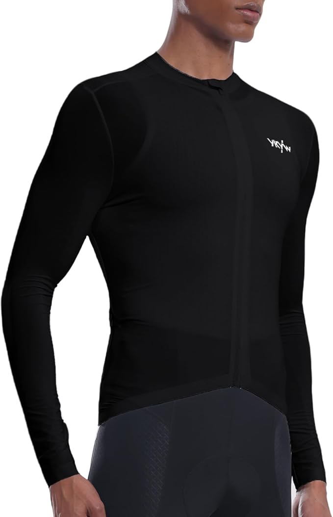 YKYWBIKE Cycling Jersey Men Aero Race Fit, Road Bike Jersey Short Sleeved Moisture Wicking, Breathable,Zip Pocket,UPF50＋