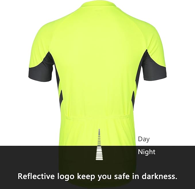 ARSUXEO Men's Short Sleeves Cycling Jersey Bicycle Biking Bike Shirt 636