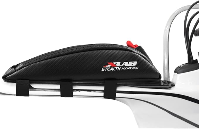 XLAB Stealth Pocket 400 C – Strap Mounted Aerodynamic Top Tube Bag for Triathlon and Gravel Bikes