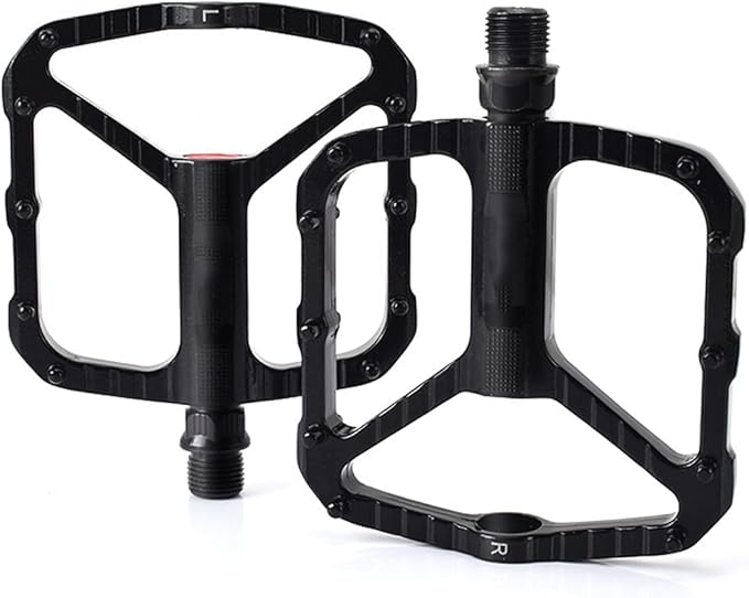 bicycle pedals, 9/16 inch aluminum bicycle pedals, wide platform pedal, mountain bike pedals for e-bike, mountain bike, road bike