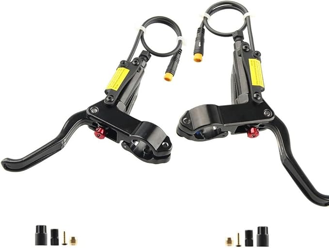Hydraulic Disc Brakes, Aluminum Alloy Hydraulic Brake Lever GT267 Power Off Brake Handle 3 Pin for Ebike/Folding Bike/Scooter/Fat Bike(Left)