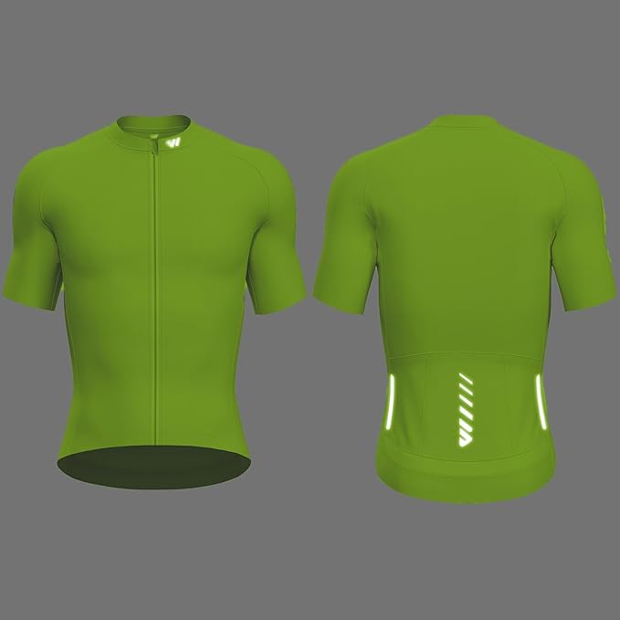 Lo.gas Cycling Jersey Men Short Sleeve, Road Bike Jerseys Full Zipper with Pockets, Bicycle Clothing Breathable Quick Dry